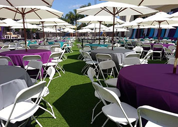 All American Party Rentals Tables, Chairs, Linens and umbrellas